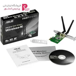کارت شبکه PCI Express بی‌سیم N300 ایسوس مدل PCE-N15Asus PCE-N15 Wireless N300 PCI Express Network Adapter