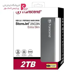 هارددیسک اکسترنال ترنسند مدل StoreJet 25C3N ظرفیت 2 ترابایتTranscend StoreJet 25C3N External Hard Drive - 2TB