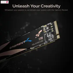 اس اس دی سابرنت مدل ROCKET PCIe4.0 ظرفیت 1 ترابایتSSD Sabrent Rocket PCIe4.0 1TB
