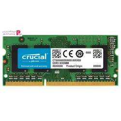 رم لپ تاپ DDR3L تک کاناله 1866 مگاهرتز CL13 کروشیال ظرفیت 8 گیگابایتCrucial DDR3L 1866MHz CL13 Single Channel Laptop RAM - 8GB