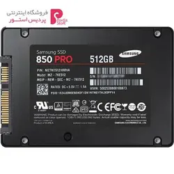 حافظه SSD سامسونگ مدل 850 پرو ظرفیت 512 گیگابایتSamsung 850 Pro SSD Drive - 512GB
