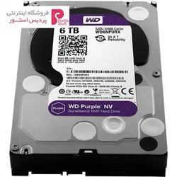 هارددیسک اینترنال وسترن دیجیتال مدل Purple NV WD6NPURX ظرفیت 6 ترابایتWestern Digital Purple NV WD6NPURX Internal Hard Drive 6TB