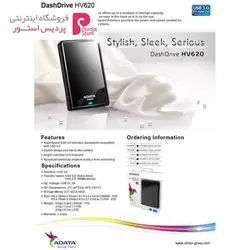 هارددیسک اکسترنال ای دیتا مدل Dashdrive HV620 ظرفیت 2 ترابایتADATA Dashdrive HV620 External Hard Drive - 2TB