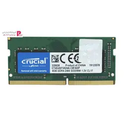 رم لپ تاپ کروشیال مدل DDR4 ، 2400MHZ ظرفیت 4 گیگابایتRam Laptop Crucial DDR4 2400MHZ Sodimm Ram 4GB