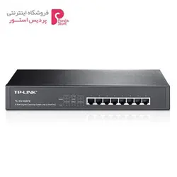 سوییچ 8 پورت گیگابیتی دسکتاپ رکمونت تی پی-لینک به همراه 8 پورت PoE مدل TL-SG1008PETP-LINK TL-SG1008PE 8-Port Gigabit Desktop/Rackmount 8-Port PoE Plus Switch