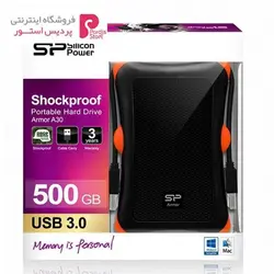 هارددیسک اکسترنال سیلیکون پاور مدل Armor A30 ظرفیت 500 گیگابایتSilicon Power Armor A30 External Hard Drive - 500GB