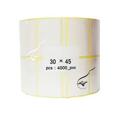 لیبل PVC سایز 40 در 60 میلی تک ردیفه به صورت رول 1000 لیبلی| فروشگاه آنلاین پیروزگر
