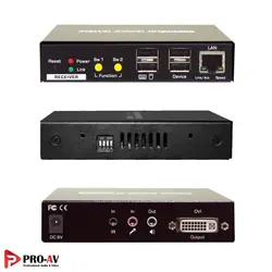 KVM اکستندر DVI با 4*USB برند UNICLASS مدل DX120 روی CAT5 تا 100متر