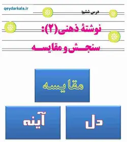 انشای صفحه 94 نگارش دهم، سنجش و مقایسه دل و آینه