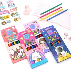 مداد رنگی 12 رنگ جعبه مقوایی فانتزی ANGEL