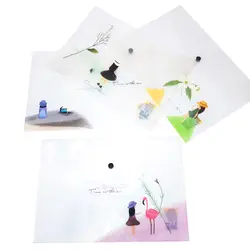 پوشه A4 دکمه ای طرح دختر