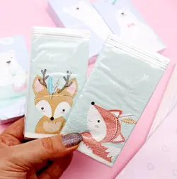 دستمال کاغذی طرحدار 10 عددی طرح حیوانات