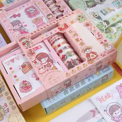 ست 16 تکه چسب واشی و استیکر ورقه ای به همراه کاتر طرح NIKO