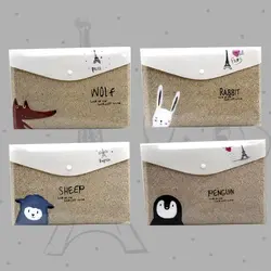 پوشه دکمه ای طرح حیوانات