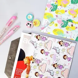 پوشه چرم مصنوعی A5 دکمه ای طرح فانتزی