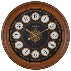 خرید ساعت دیواری چوبی لوتوس مدل BENSON کد L013-BR با قیمت استثنایی | گالری ساعت می نت