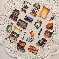 ست استیکر وینتیج وسایل آنتیک و قدیمی - برچسب وینتیج