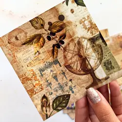 ست کاغذ وینتیج گل و گیاه - کاغذ طرح دار