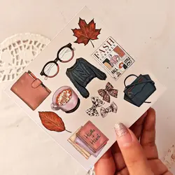 ست استیکر تزیینی پاییزی - ست 4 عددی برچسب پاییزی