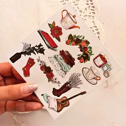 ست استیکر تزیینی پاییزی - ست 4 عددی برچسب پاییزی