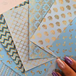 کاغذ تم ساز طرح دریای آبی