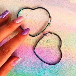 گوشواره هولوگرامی - طرح قلب