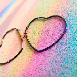 گوشواره هولوگرامی - طرح قلب