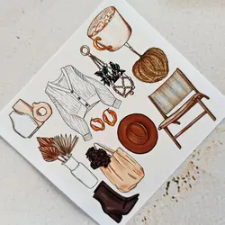 ست استیکر ژورنال بوهو