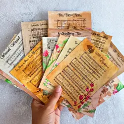 کاغذ تم ساز موسیقی کریسمس | پک کاغذ طرح دار موسیقی کریسمس