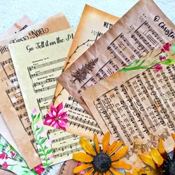 کاغذ تم ساز موسیقی کریسمس | پک کاغذ طرح دار موسیقی کریسمس