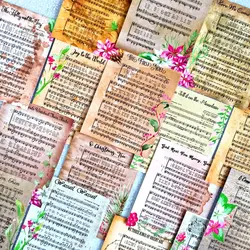 کاغذ تم ساز موسیقی کریسمس | پک کاغذ طرح دار موسیقی کریسمس