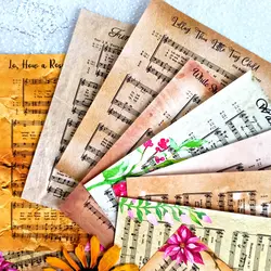 کاغذ تم ساز موسیقی کریسمس | پک کاغذ طرح دار موسیقی کریسمس