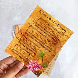 کاغذ تم ساز موسیقی کریسمس | پک کاغذ طرح دار موسیقی کریسمس