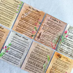 کاغذ تم ساز موسیقی کریسمس | پک کاغذ طرح دار موسیقی کریسمس