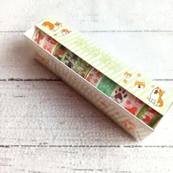 چسب واشی 10 عددی فانتزی | پک چسب طرح دار رنگی رنگی