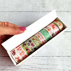 چسب واشی 10 عددی فانتزی | پک چسب طرح دار رنگی رنگی