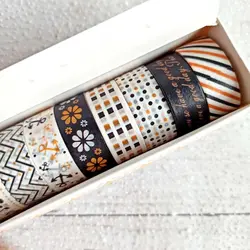 چسب واشی 10 عددی فانتزی | پک چسب طرح دار رنگی رنگی