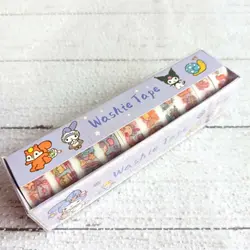 چسب واشی 10 عددی فانتزی | پک چسب طرح دار رنگی رنگی