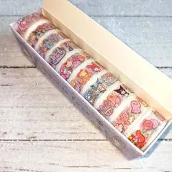 چسب واشی 10 عددی فانتزی | پک چسب طرح دار رنگی رنگی