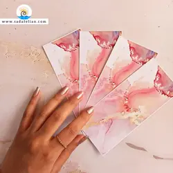 ست کاغذ تم ساز طرح ماربل صورتی روشن و صورتی تیره | ست ۴ عددی