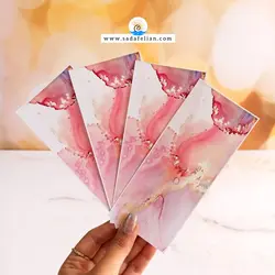 ست کاغذ تم ساز طرح ماربل صورتی روشن و صورتی تیره | ست ۴ عددی