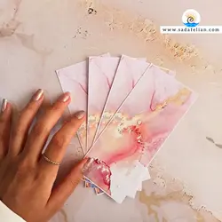 ست کاغذ تم ساز طرح ماربل صورتی روشن و صورتی تیره | ست ۴ عددی