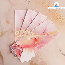 ست کاغذ تم ساز طرح ماربل صورتی روشن و صورتی تیره | ست ۴ عددی