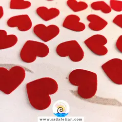 قلب مخملی - پک قلب مخمل قرمز