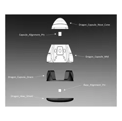 ماکت کپسول دراگون SpaceX Dragon - فروشگاه سهند