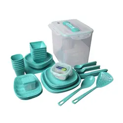 سرویس ظروف مسافرتی 60 پارچه 6 نفره لیمون