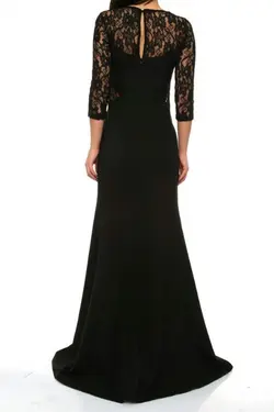 لباس مجلسی ماکسی مشکی ترک Miarte