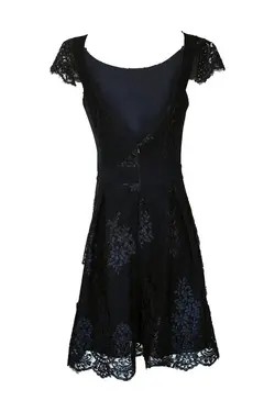 لباس مجلسی مشکی گیپور و دانتل KOTON