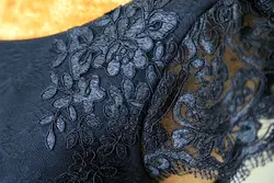 لباس مجلسی مشکی گیپور و دانتل KOTON