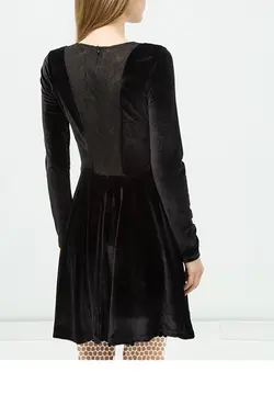 لباس مجلسی مخمل مشکی KOTON